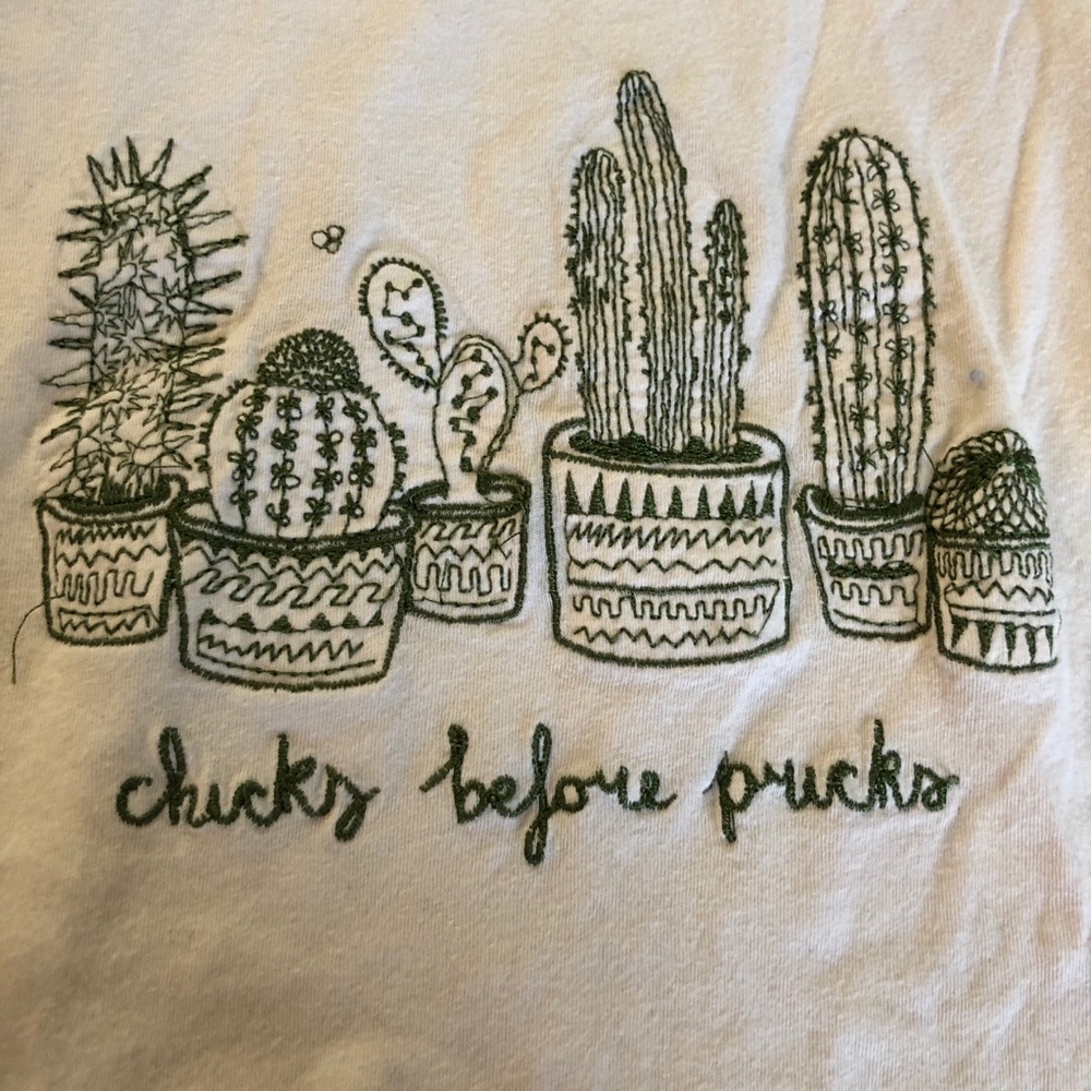 Cactus Embroidered Tee Shirt